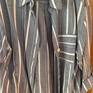 Striped Women’s Button-Up Shirt